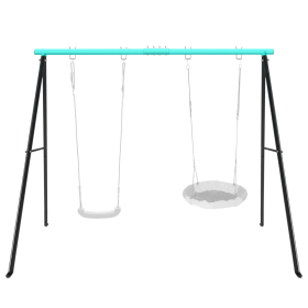 Porch Swing Frame 2 Seat, 440lbs Weight Capacity Swing Stand, Heavy Duty A-Frame Swing, Swing Stand Frame for Yoga Hammock Saucer Baby Porch Swing