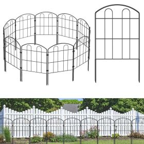 Outdoor Decorative Garden Fence, Powder Coated Mill Edge Metal Fence, Animal Barrier Garden Decorative Border