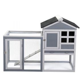 Indoor Outdoor Rabbit Hutch, Bunny Cage with Run, Pull Out Tray, Guinea Pig House for Small Animals XH