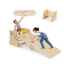 Wooden Climbing Toy Triangle Climber Set with Seesaw