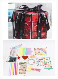 Surprise Explosion Box DIY Handmade Scrapbook Photo Album Gift Box for Valentine Gift (Option: QB with tools)