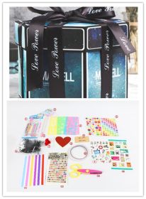 Surprise Explosion Box DIY Handmade Scrapbook Photo Album Gift Box for Valentine Gift (Option: QJ with tools)