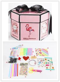 Surprise Explosion Box DIY Handmade Scrapbook Photo Album Gift Box for Valentine Gift (Option: QI with tools)