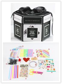 Surprise Explosion Box DIY Handmade Scrapbook Photo Album Gift Box for Valentine Gift (Option: QG with tool)