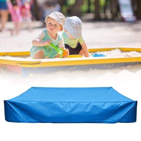 Sandbox Cover, Square Protective Cover for Sand and Toys Away from Dust and Rain, Sandbox Canopy with Drawstring (Color: Blue, size: 200*200cm)