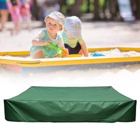 Sandbox Cover, Square Protective Cover for Sand and Toys Away from Dust and Rain, Sandbox Canopy with Drawstring (Color: Green, size: 150*150cm)