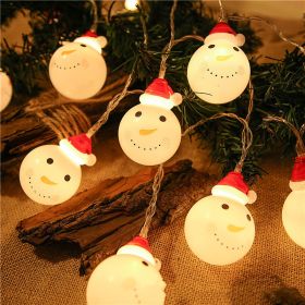 Led Christmas Holiday Decorative Lights Santa Claus Snowman Lights String Solar Lights (Pattern: snowman, size: 7M50L)