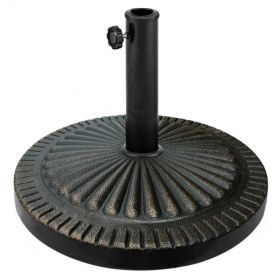 Patio Heavy-Duty Outdoor Stand Bronze Umbrella Base (Type: Umbrella Stands & Bases, Color: Bronze)