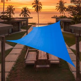 Artpuch Custom Size Sky Blue Sun Shade Sail Triangle Canopy 185 GSM Durable Fabric UV Block Awning for Outdoor Patio Garden Backyard (Customized Avail (Color: Sky Blue, size: 06'x16')